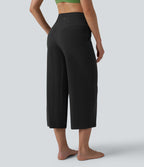 Pantalon de yoga court Halara UltraSculpt™ coupe droite gainant taille haute avec poches
