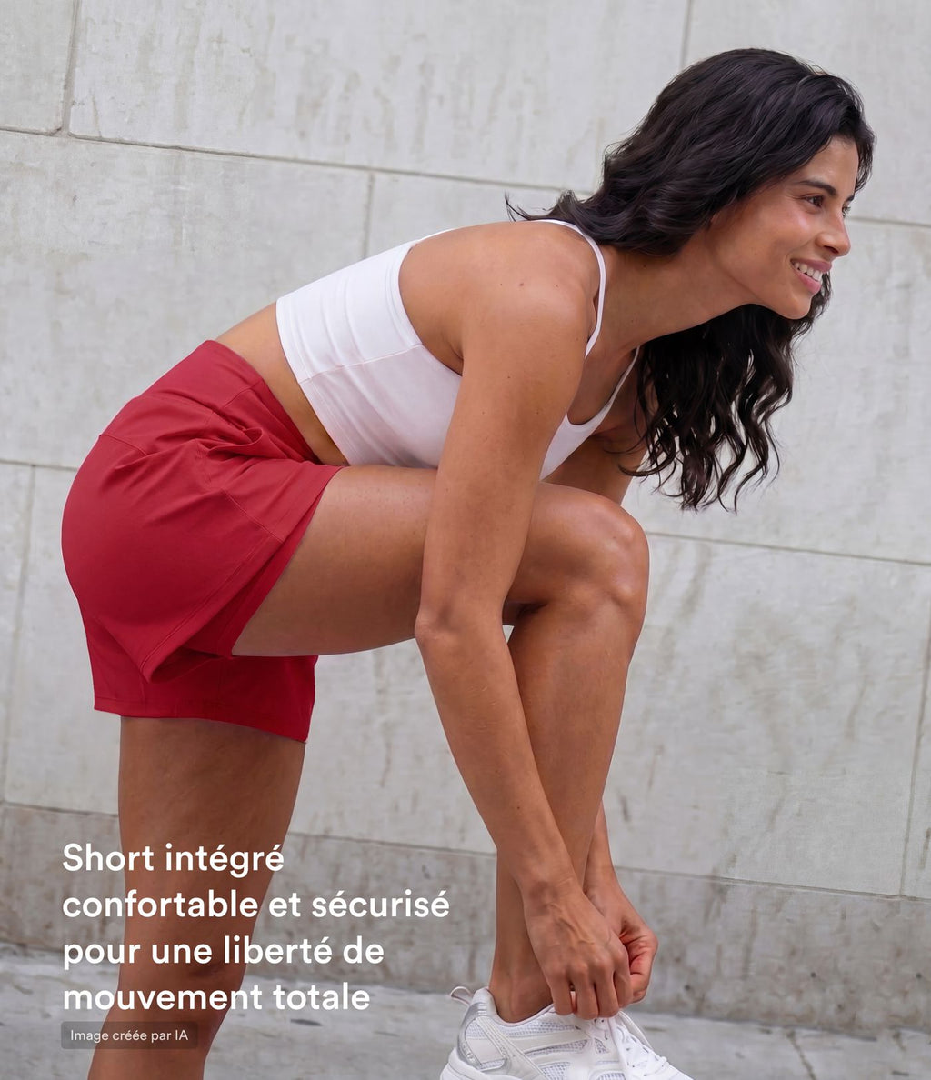 Short de yoga SoftlyZero™ Airy 2-en-1 taille très haute avec poches et effet frais InstantCool 17,5 cm