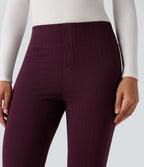 Halara Flex™ Pantalon tailleur évasé à rayures taille haute avec poches