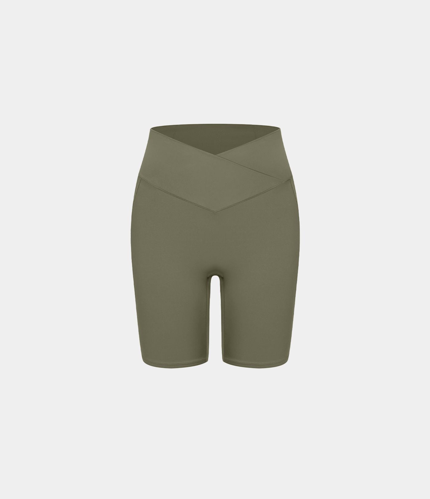 Softlyzero™ Short 17,5cm Yoga Taille Haute Crossover avec Poches Latérales