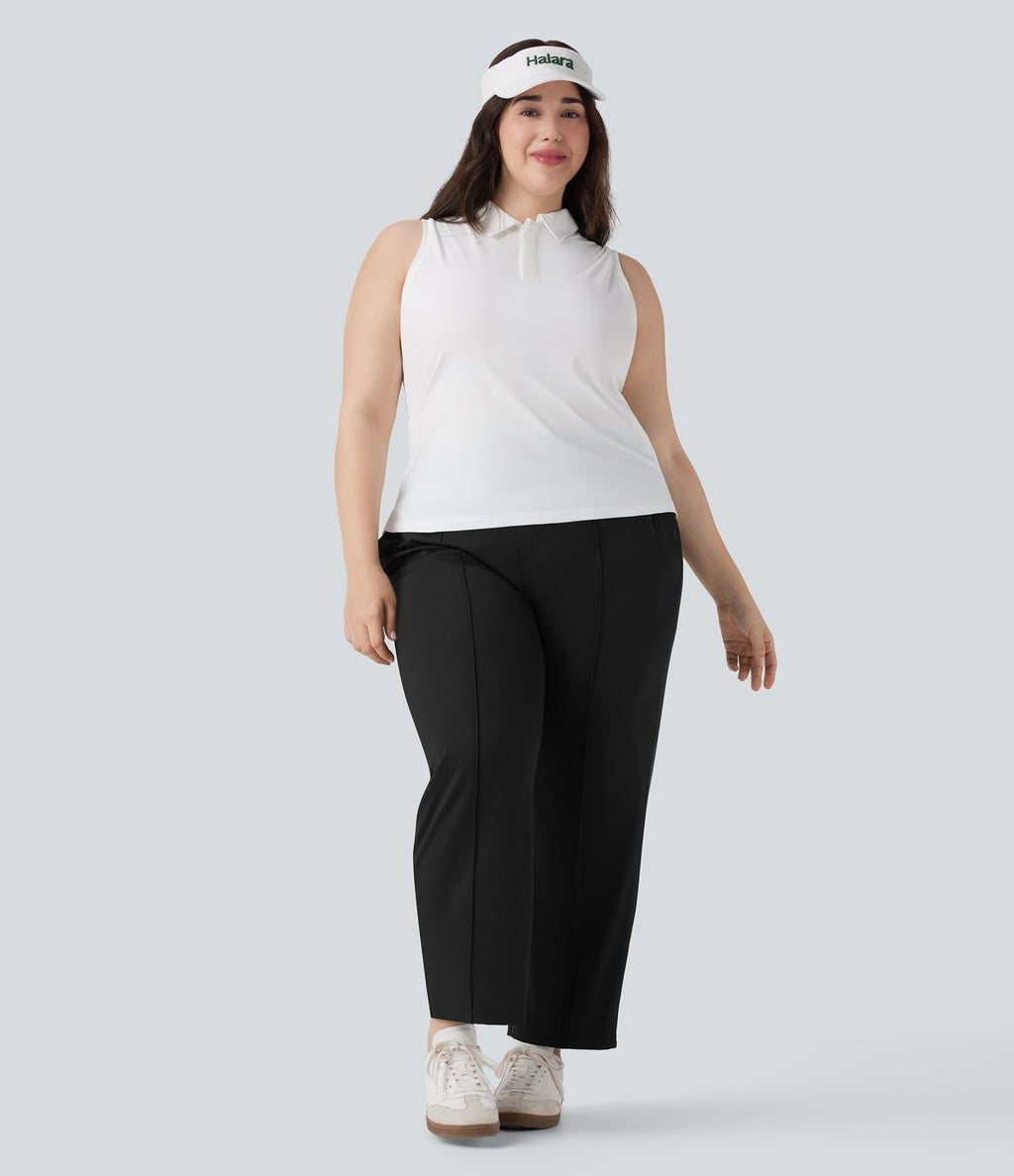 Pantalon de golf droit, séchage rapide, taille haute, grande taille, avec poches et poche tee, UPF40+