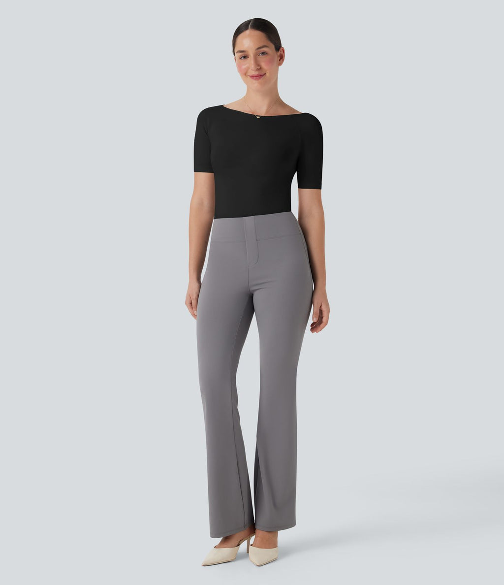 Combinaison de travail lissante décolleté bateau avec bretelles de jambe ajustables sans couture OneForm Seamless Flow - Easy Peasy