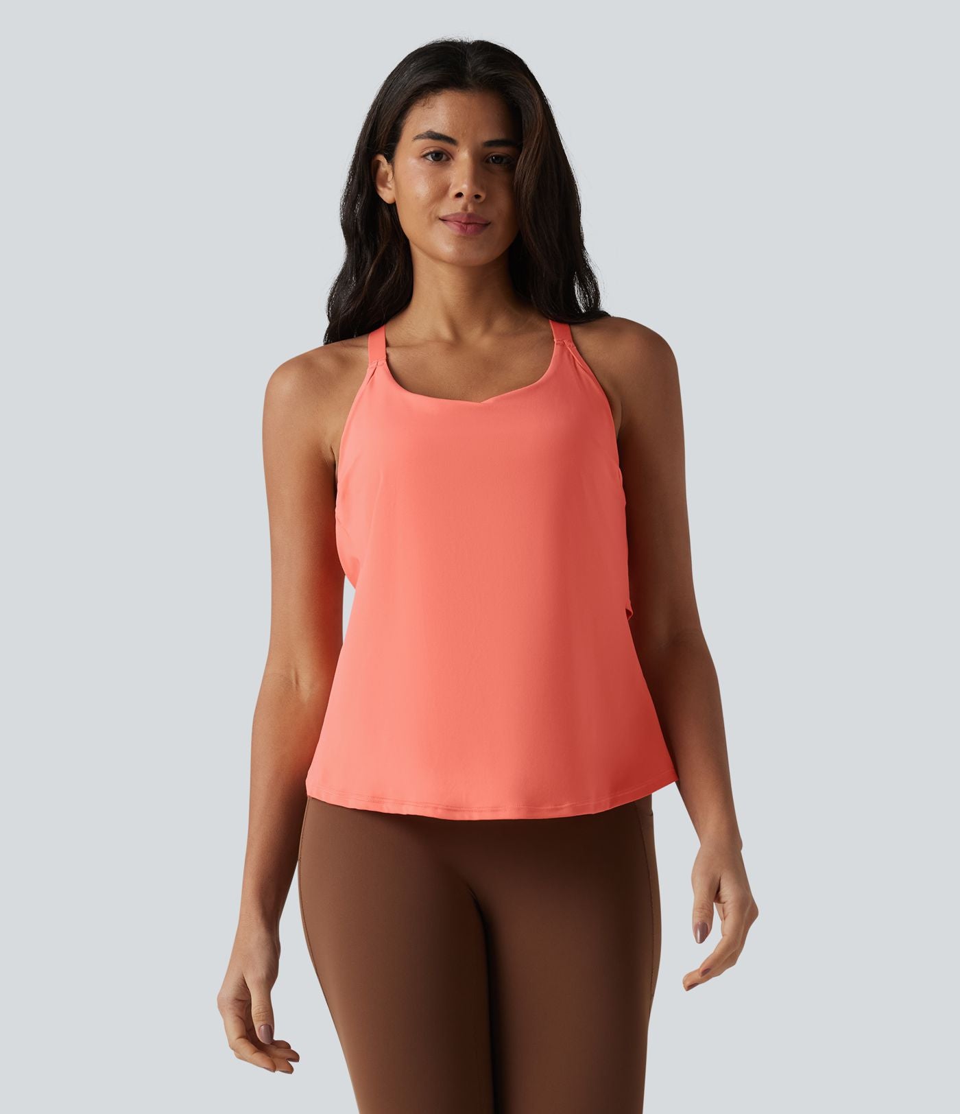 Halara UltraSculpt™ Débardeur d'entraînement dos nu croisé avec boucle ajustable et soutien-gorge intégré