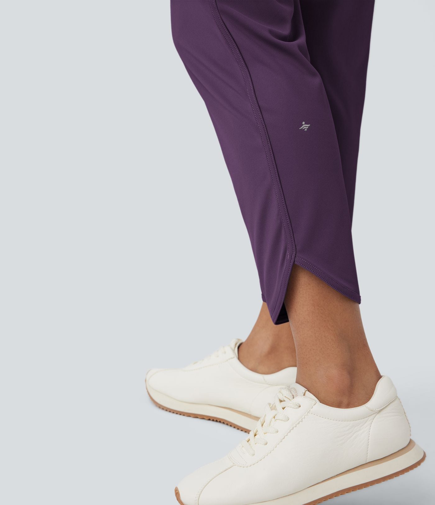 Pantalon de golf fuselé, taille mi-haute, cordon, ourlet courbé, séchage rapide, avec poches—UPF40+