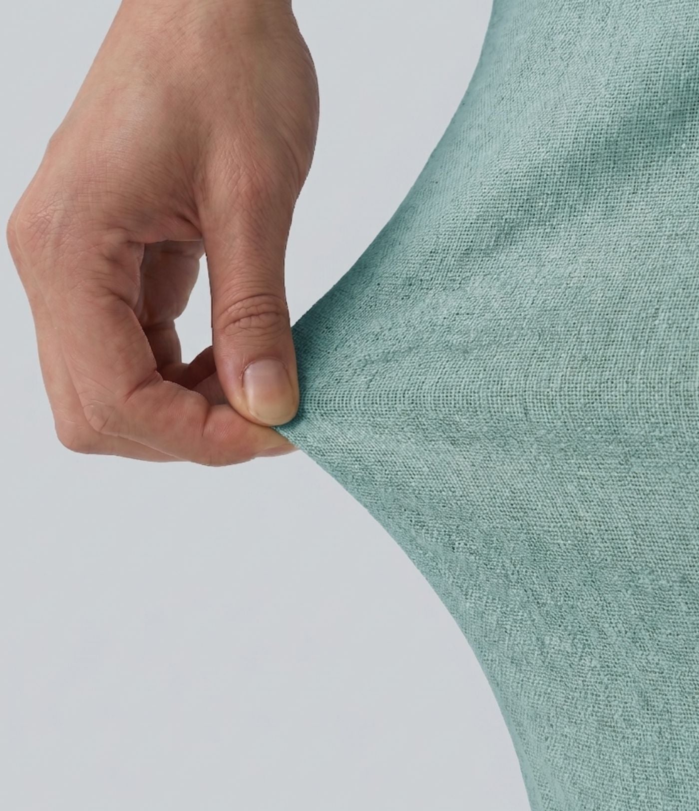 Pantalon baggy effet lin taille haute croisée avec détails froncés et poche