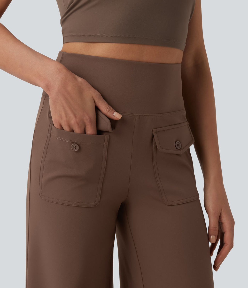 Pantalon de yoga large DayStretch gainant taille haute avec poches