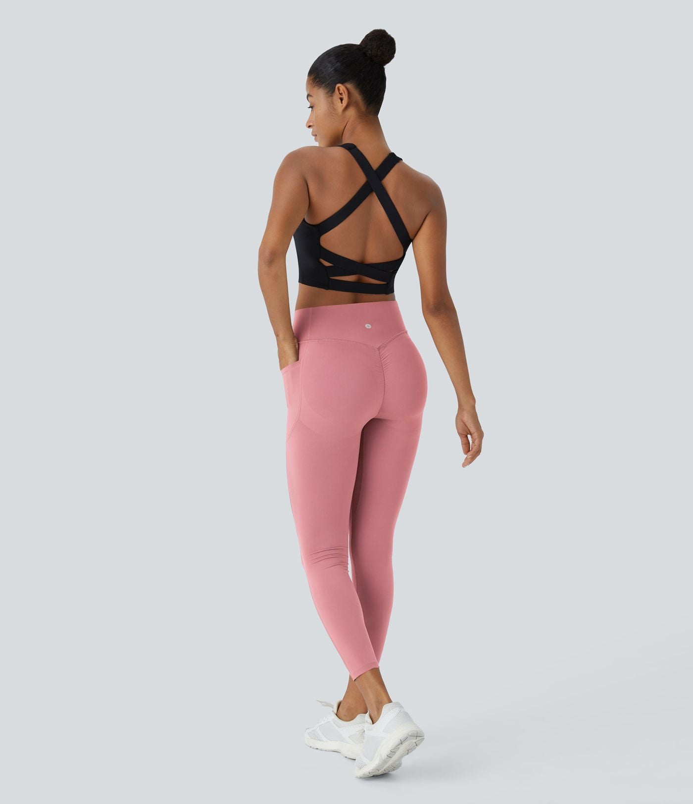 Legging d'entraînement gainant galbant taille haute avec effet scrunch et poches Halara UltraSculpt™
