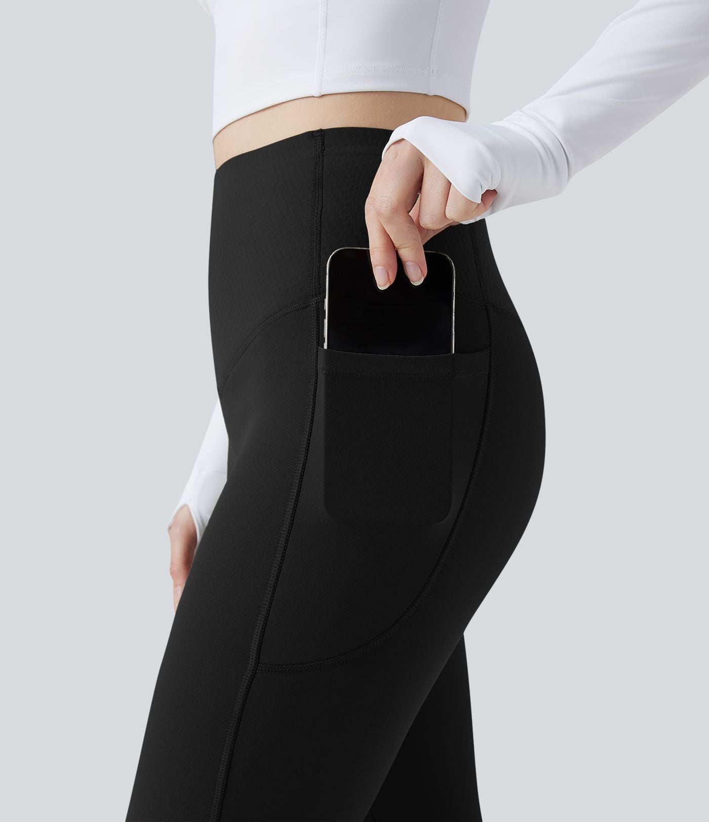 Pantalon de yoga bootcut gainant taille haute extra chaud Halara UltraSculpt™ avec poches