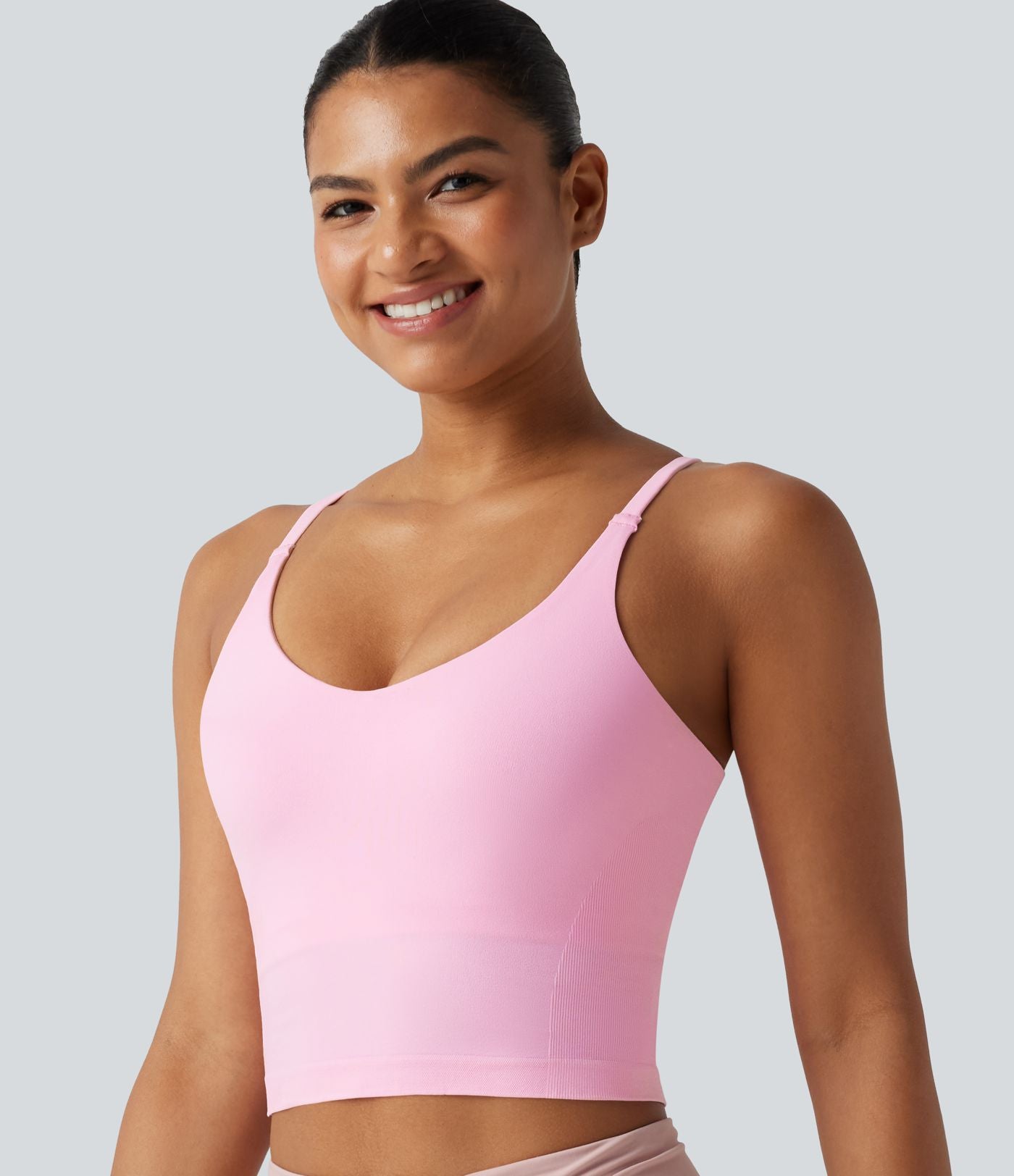 Débardeur de yoga court OneForm Seamless Flow, brassière intégrée