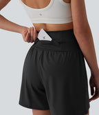 Short de yoga SoftlyZero™ Airy taille haute effet frais InstantCool avec poches 12,5 cm