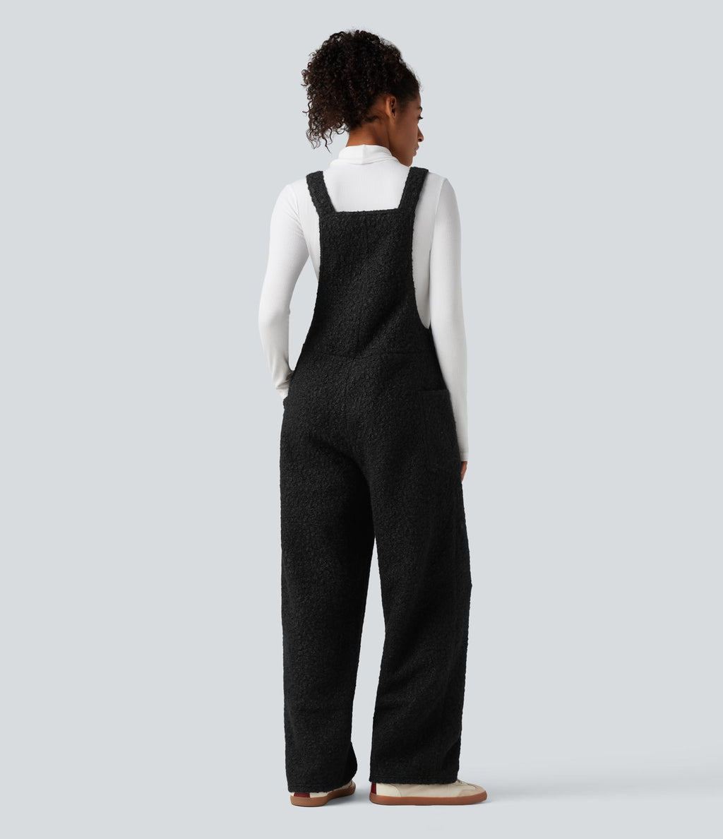 Salopette teddy col V avec poches