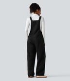 Salopette teddy col V avec poches