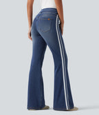 Jean flare Halara Flex™ taille haute délavé à rayures avec poches