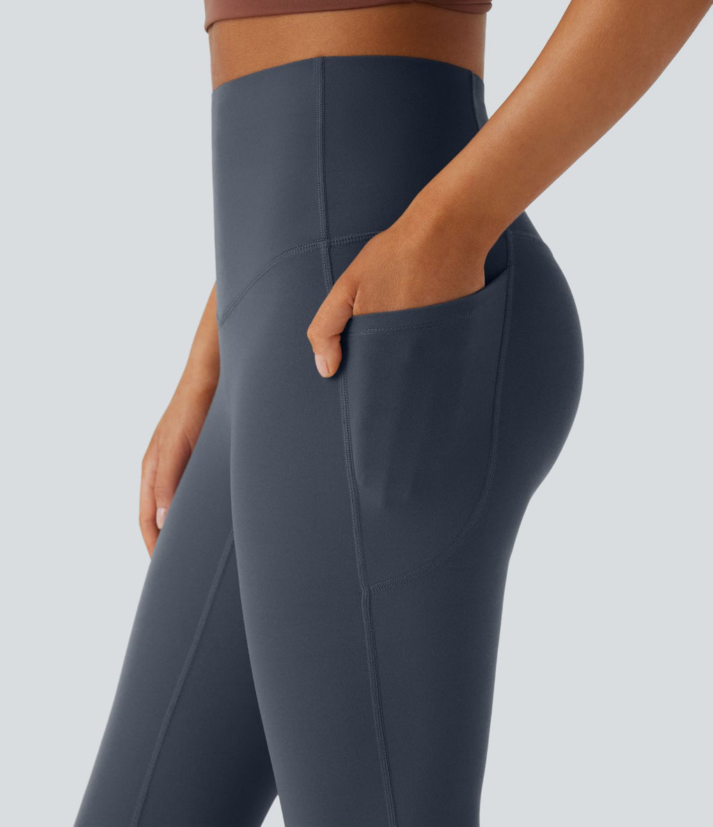 Pantalon de yoga à coupe bootcut gainant taille haute avec poches Halara UltraSculpt™