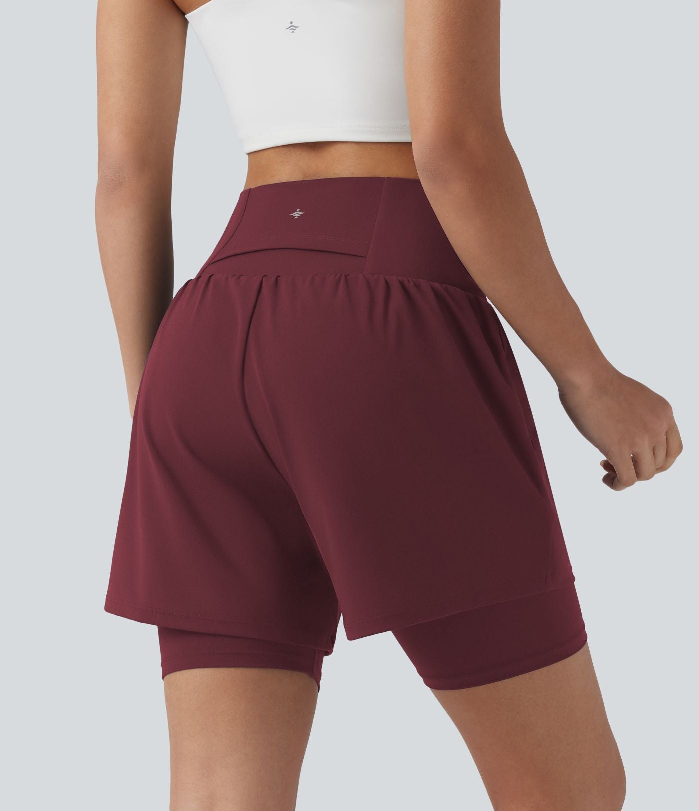 Short de yoga SoftlyZero™ Airy 2-en-1 taille ultra-haute effet frais InstantCool 17,5 cm avec poches