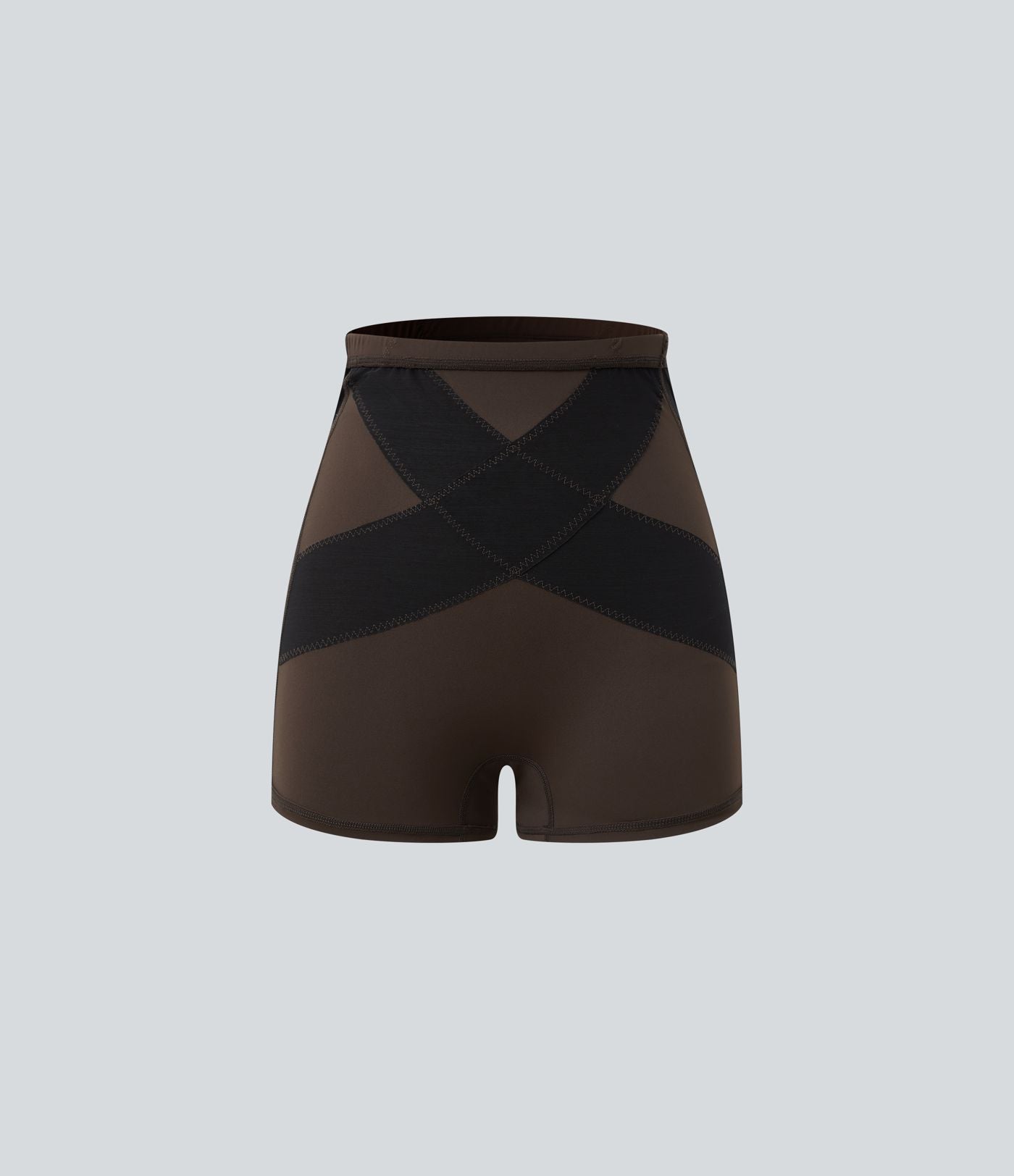 Robe moulante SoftlyZero™ Airy à col rond, sans manches, détails froncés, coussinets amovibles et short gainant amovible