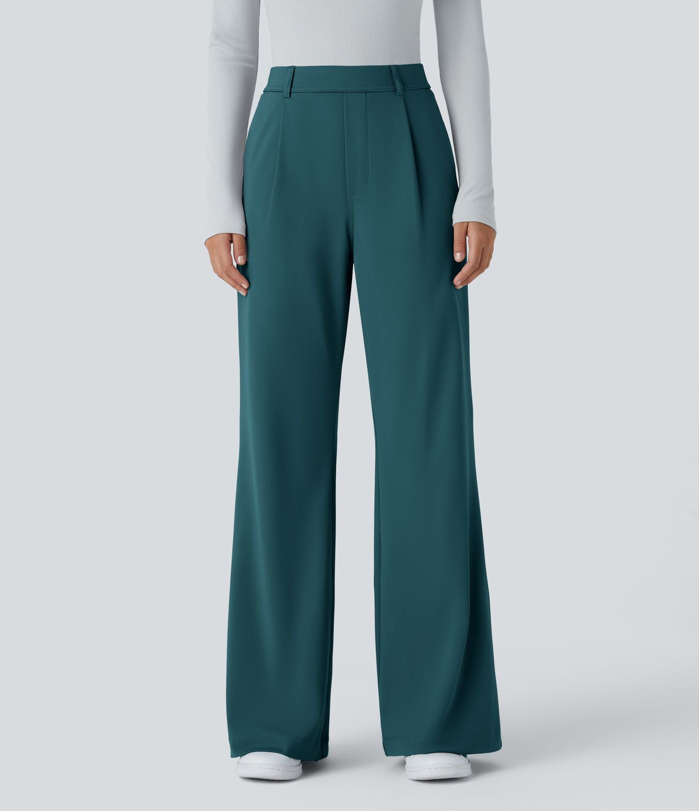 Pantalon tailleur évasé taille haute Halara Flex™ DayStretch avec poches