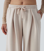 Pantalon décontracté SpacerTek™ baggy taille mi-haute, dos croisé avec cordon de serrage et poches