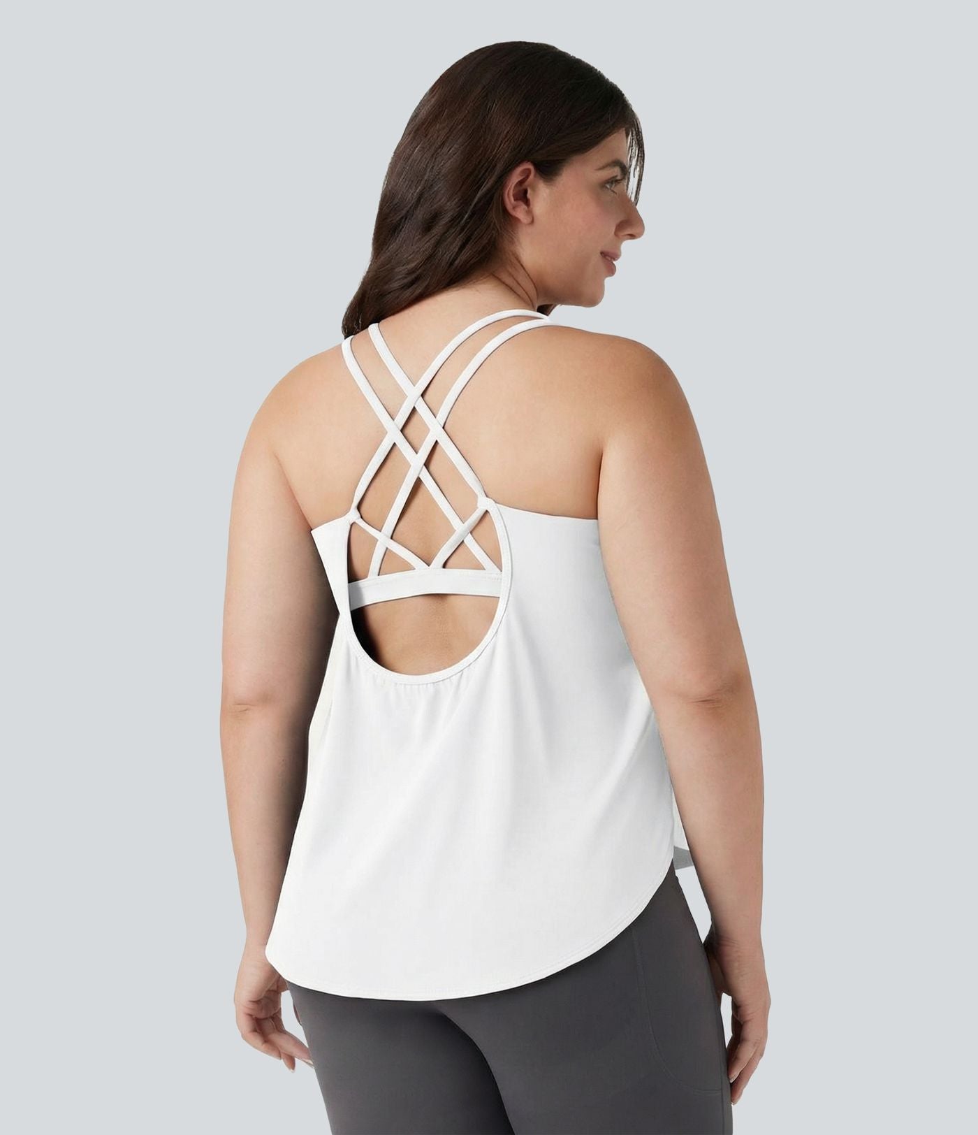 Débardeur running Halara UltraSculpt™ grande taille col rond ourlet arrondi