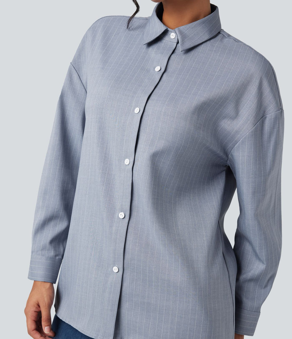 Chemise de travail rayée manches longues