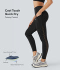 Legging de yoga Halara UltraSculpt™ gainant taille haute perforé Airy effet frais InstantCool et séchage rapide avec poches, protection solaire UPF50+