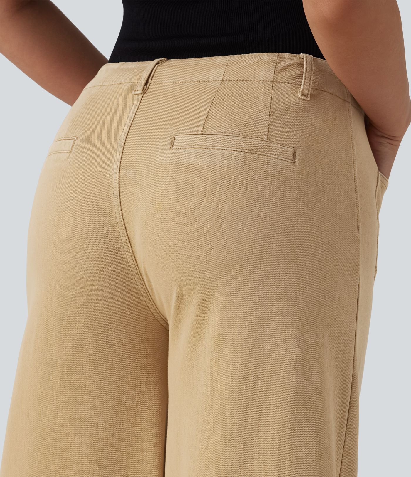 Jean large Halara Flex™ décontracté coloré, taille haute, avec poches
