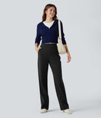 Pantalon coupe droite SoftlyZero™ Plush thermique taille haute avec poches zippées