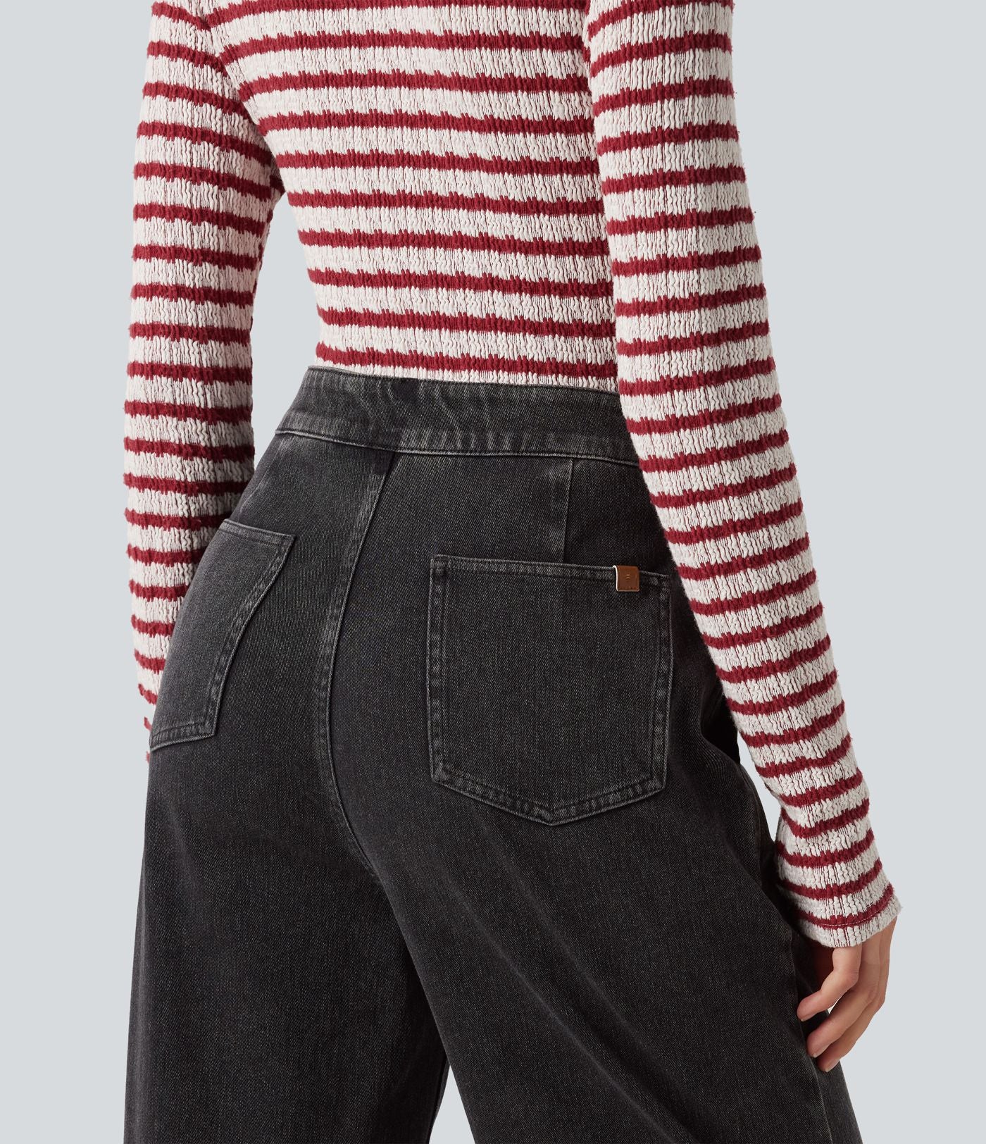Halara Flex™ Jean droit casual taille haute avec poches