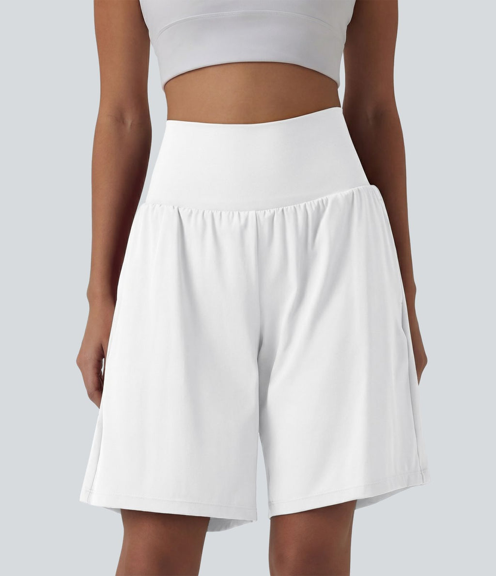 Short de yoga 2-en-1 SoftlyZero™ Airy taille très haute effet frais InstantCool 22,8 cm avec poches