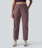 Pantalon cargo fuselé de sport DayStretch taille haute avec cordon de serrage réglable et poches