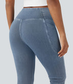 Halara Flex™ Jegging Travail Tricoté Extensible Lavé Poche Latérale Croisée