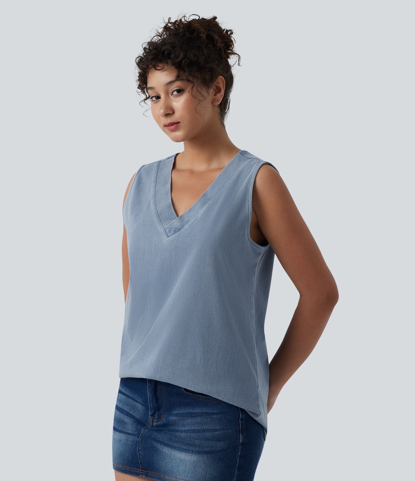 Halara Flex™ Débardeur décontracté en denim col V