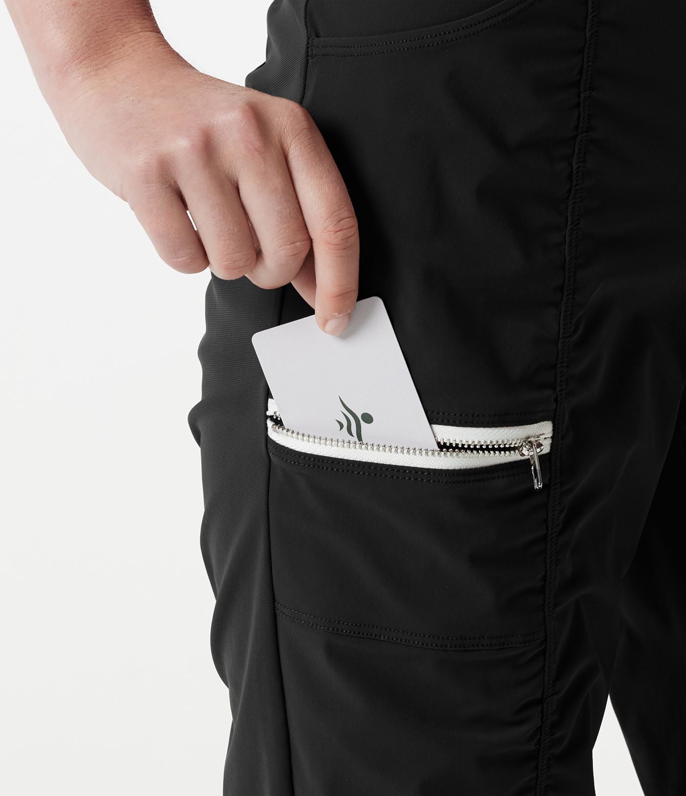Pantalon slim de running taille haute à séchage rapide avec fronces et poches