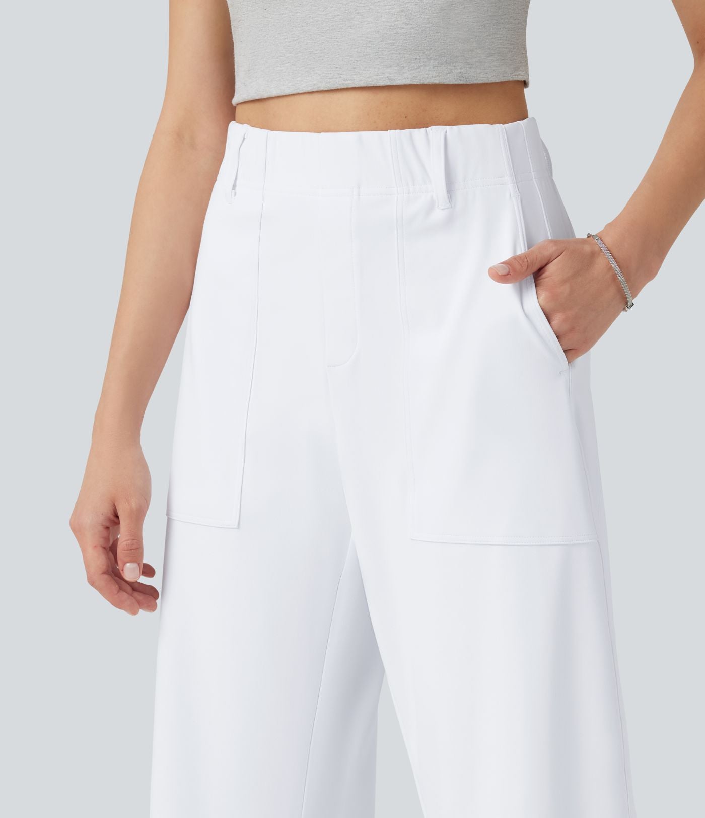 Pantalon barrel DayStretch taille haute avec poches