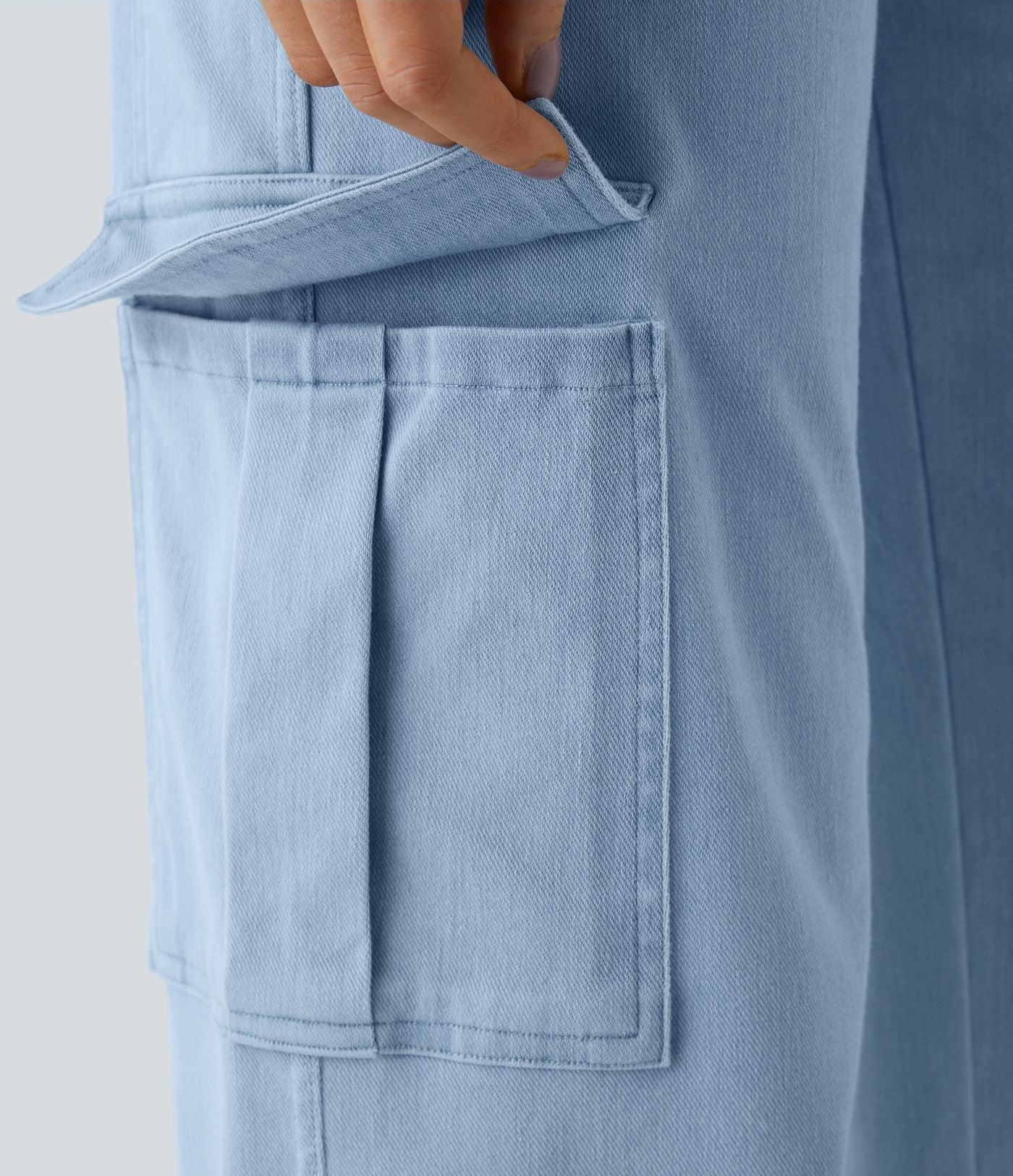 Halara Flex™ Taille Mi-Haute Multiples Poches Jambe Droite Jean Cargo Décontracté Extensible
