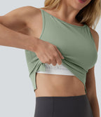Débardeur de yoga dos ouvert avec fentes et bretelles ajustables SoftlyZero™ Plush