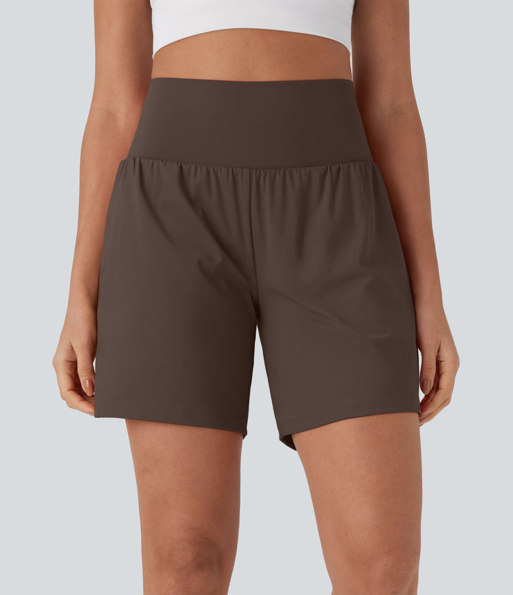 Short de yoga SoftlyZero™ Airy 2-en-1 taille très haute avec poches et effet frais InstantCool 17,5 cm