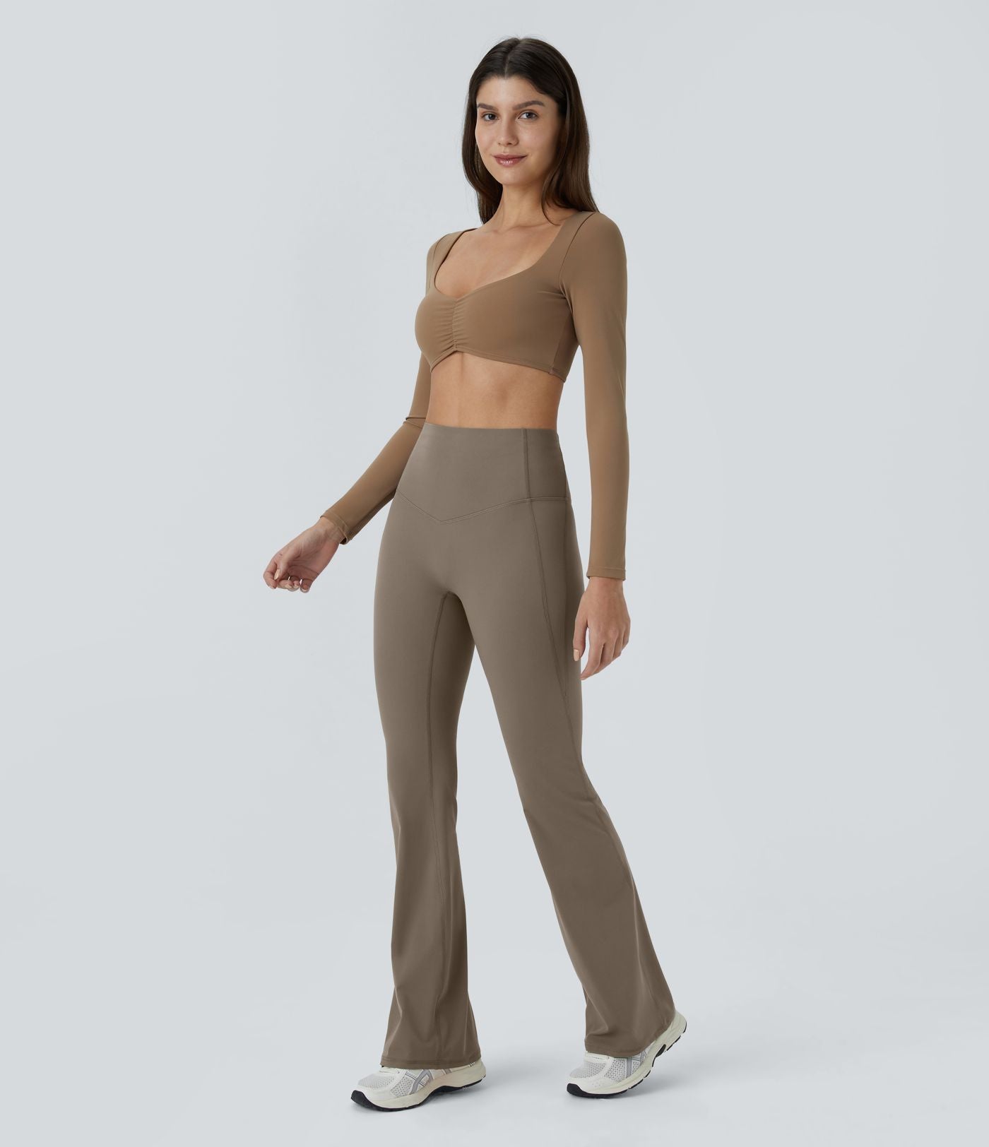 Pantalon 7/8 d'entraînement gainant galbant taille haute avec poches Halara UltraSculpt™