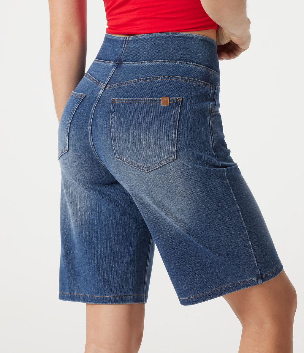 Halara Flex™ Bermuda casual en jean taille haute avec poches