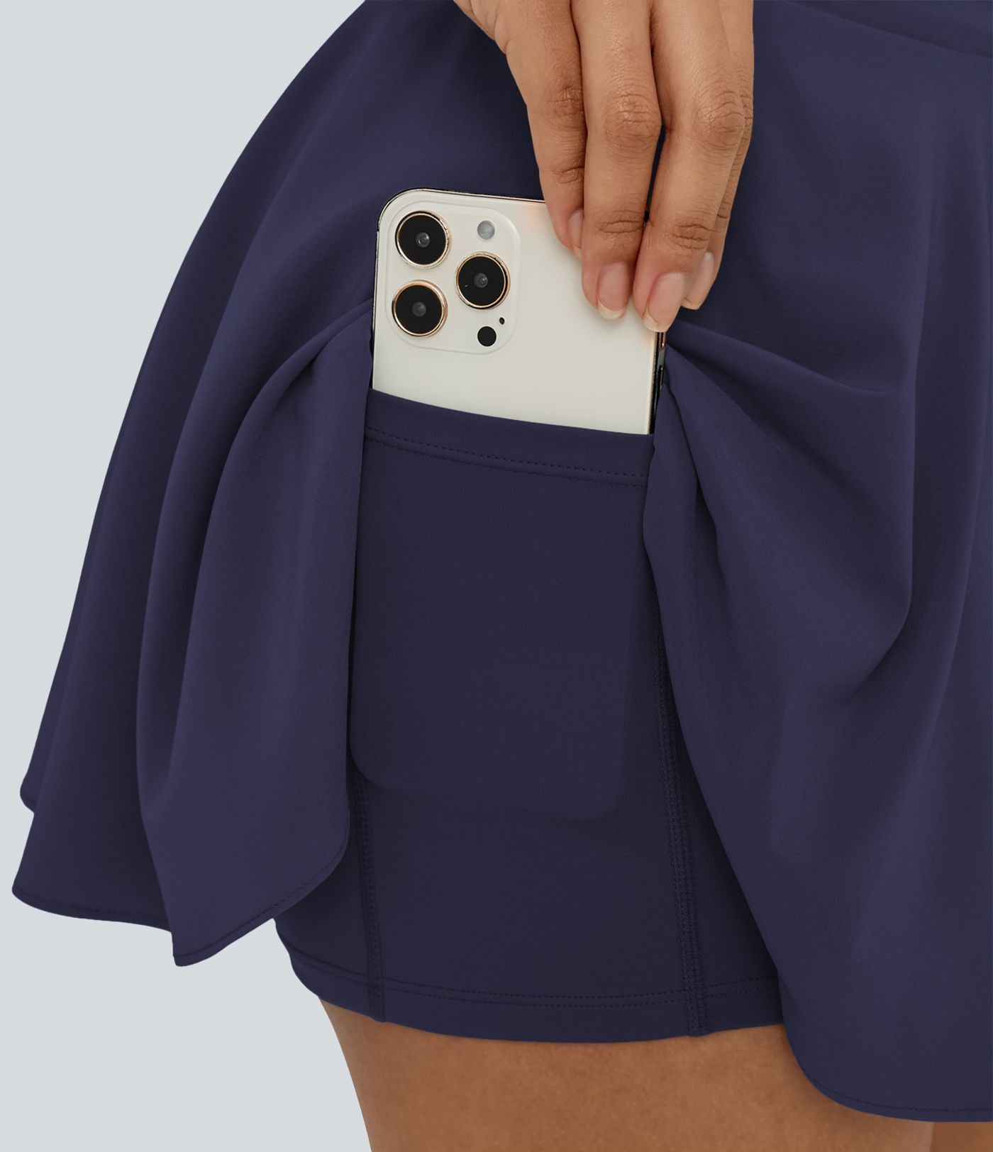 Breezeful™ Jupe Évasée Casual Taille Haute 2 en 1 Poche Latérale Séchage Rapide