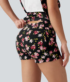 Robe active mini de danse 2-en-1 à petites fleurs, coussinets amovibles, poches et accès facile Easy Peasy