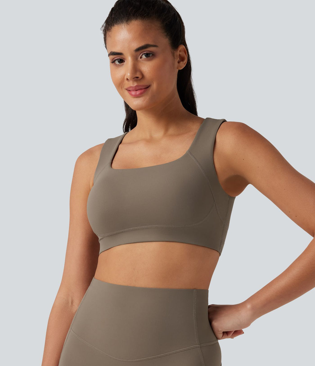 Brassière de sport d'entraînement push-up à maintien moyen UltraSculpt™ avec col U et brassière intégrée