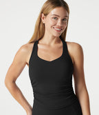 Débardeur SoftlyZero™ Airy décontracté col cœur dos nu froncé brassière intégrée effet frais InstantCool