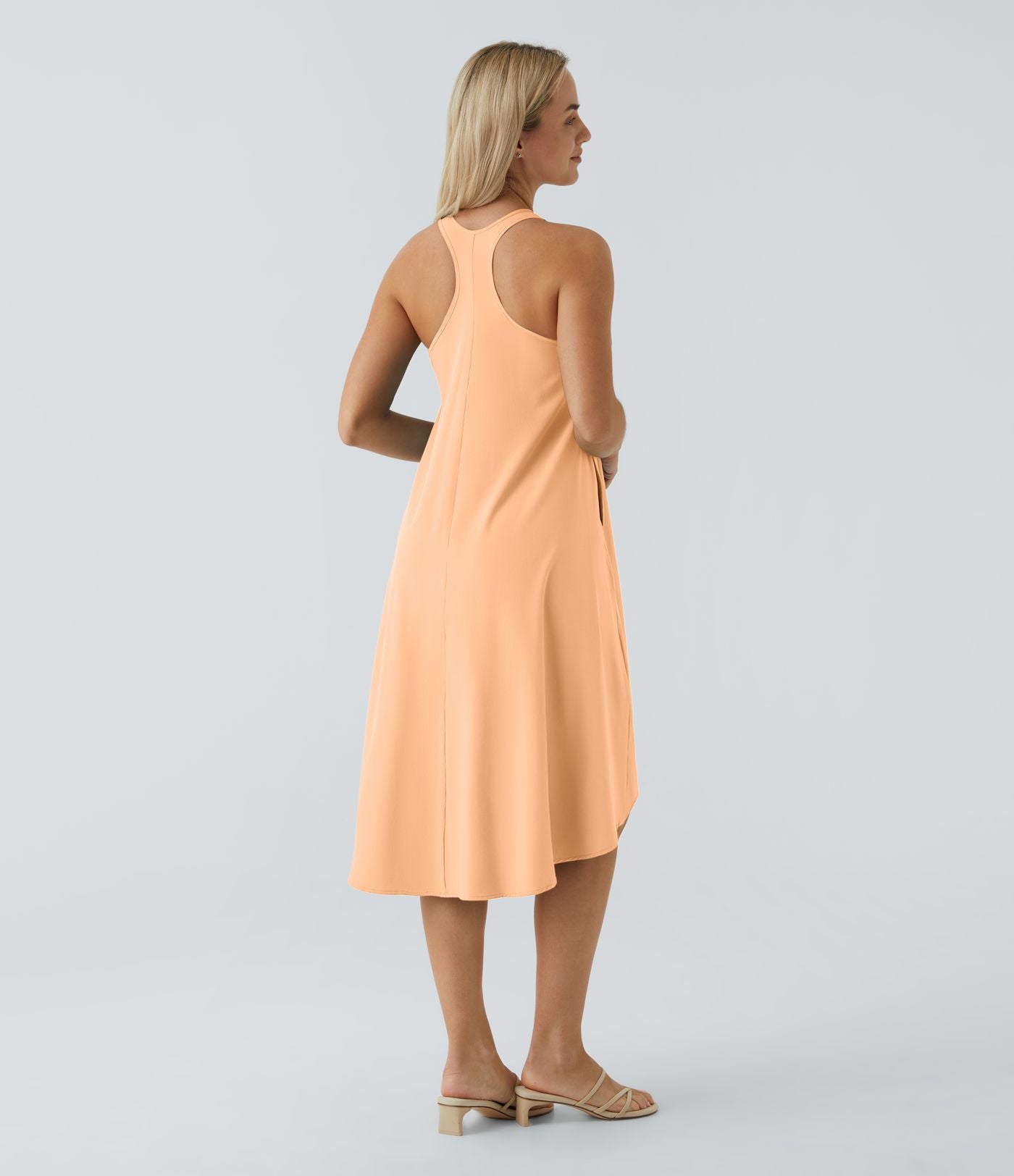 Robe décontractée mi-longue Breezeful™ dos nageur poche latérale fluide asymétrique séchage rapide A-C
