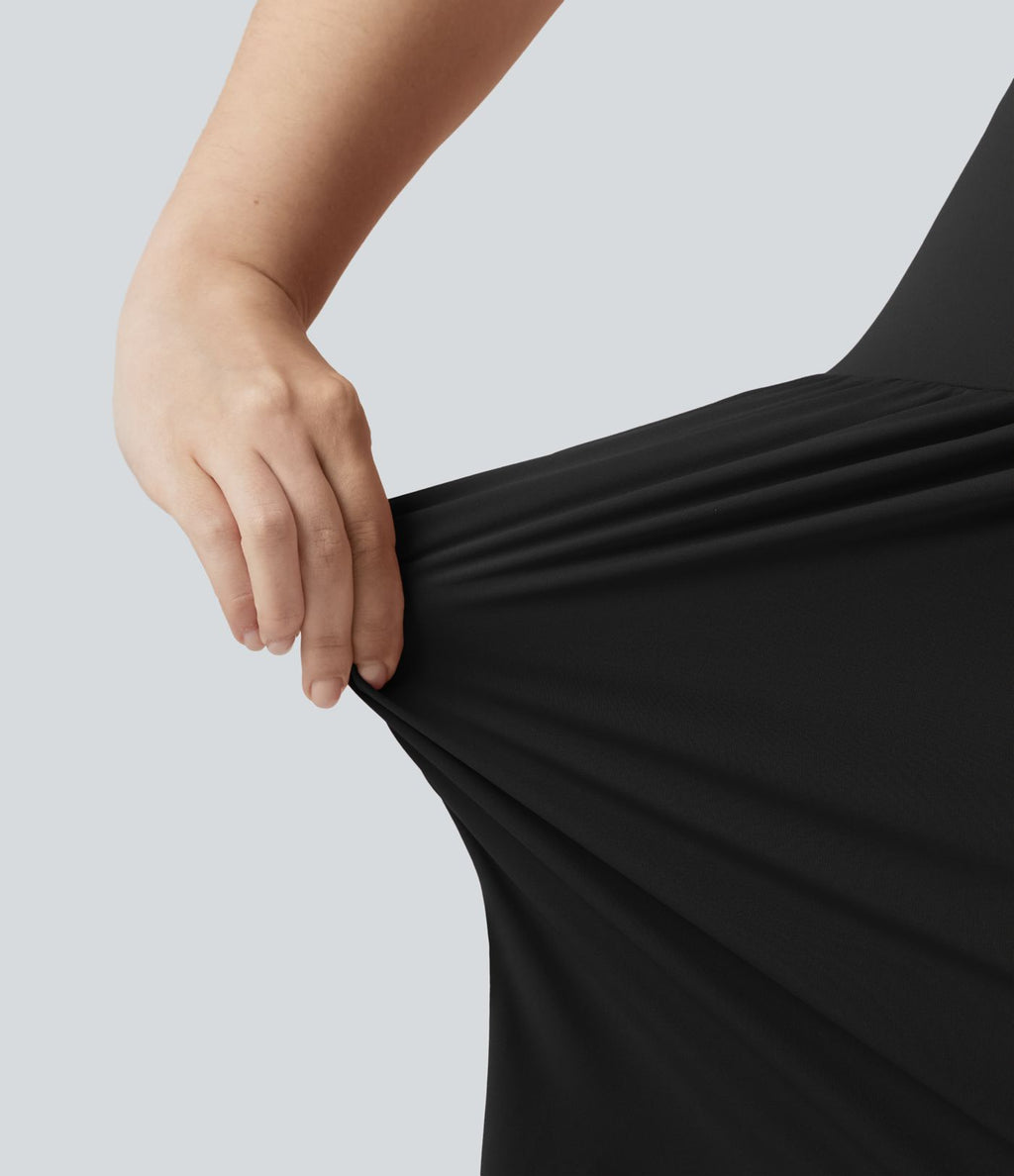 Short de yoga grande taille SoftlyZero™ Airy 2-en-1 taille très haute, à effet frais InstantCool, avec poches, 23 cm