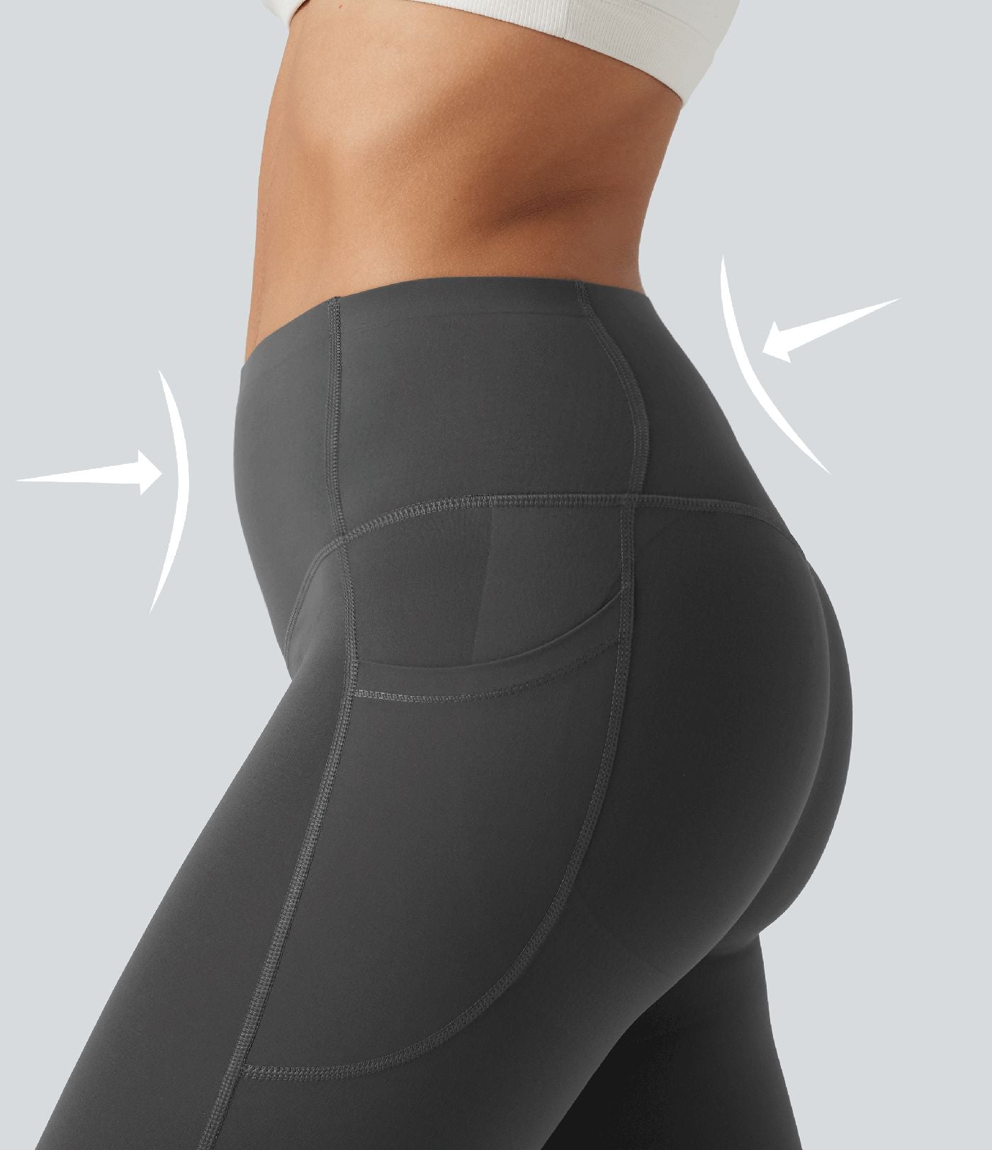 Legging corsaire d'entraînement gainant galbant taille haute avec poches Halara UltraSculpt™