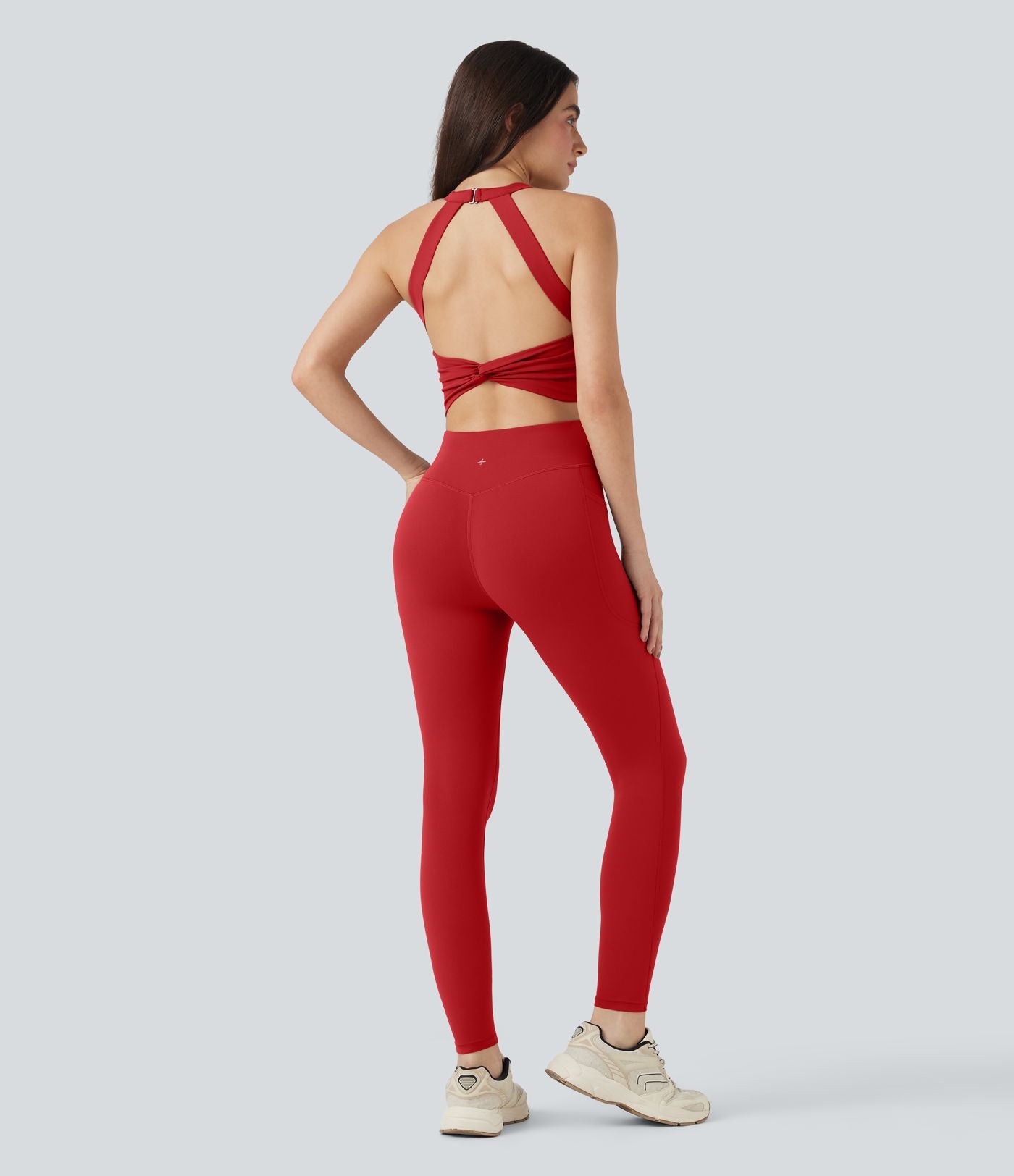 Combinaison-pantalon d'entraînement gainante avec poches - Édition Easy Peasy Halara UltraSculpt™