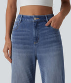 Halara Flex™ Jean droit casual taille haute avec poches