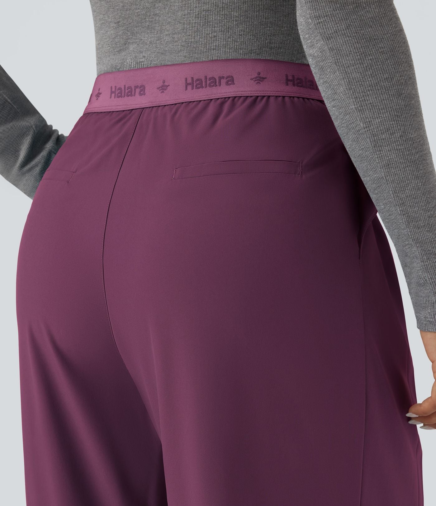 Pantalon de costume Breezeful™ à taille haute, jambes larges, poches latérales et séchage rapide
