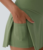 Jupe de tennis mini 2-en-1 quotidienne SoftlyZero™ Airy avec croisement, poche latérale et effet frais InstantCool, Lucid, protection solaire UPF50+